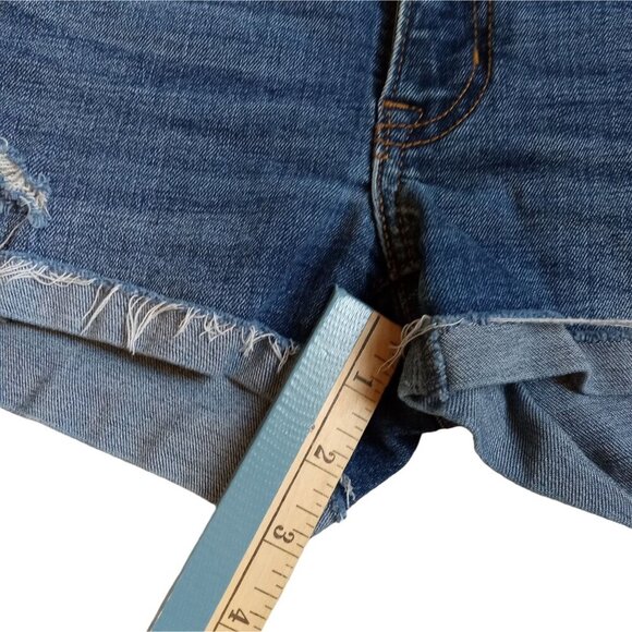 Abercrombie & Fitch Harper Low Rise Shorts Size 25/0 Distressed Stretch with loo - Picture 6 of 6